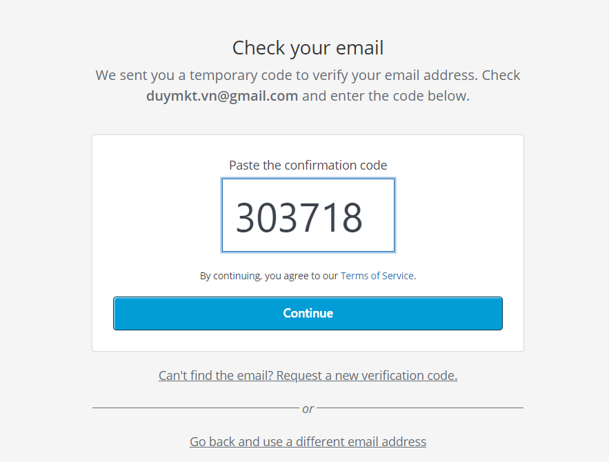 Nhập số mã số trong gmail nhập vào xác mình tài khoản Akismet